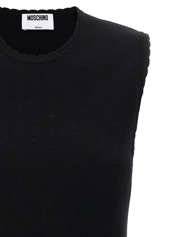 ミニワンピース 黒 チェーン装飾 MOSCHINO モスキーノ ミニワンピース 黒 チェーン装飾 MOSCHINO モスキーノ Moschino