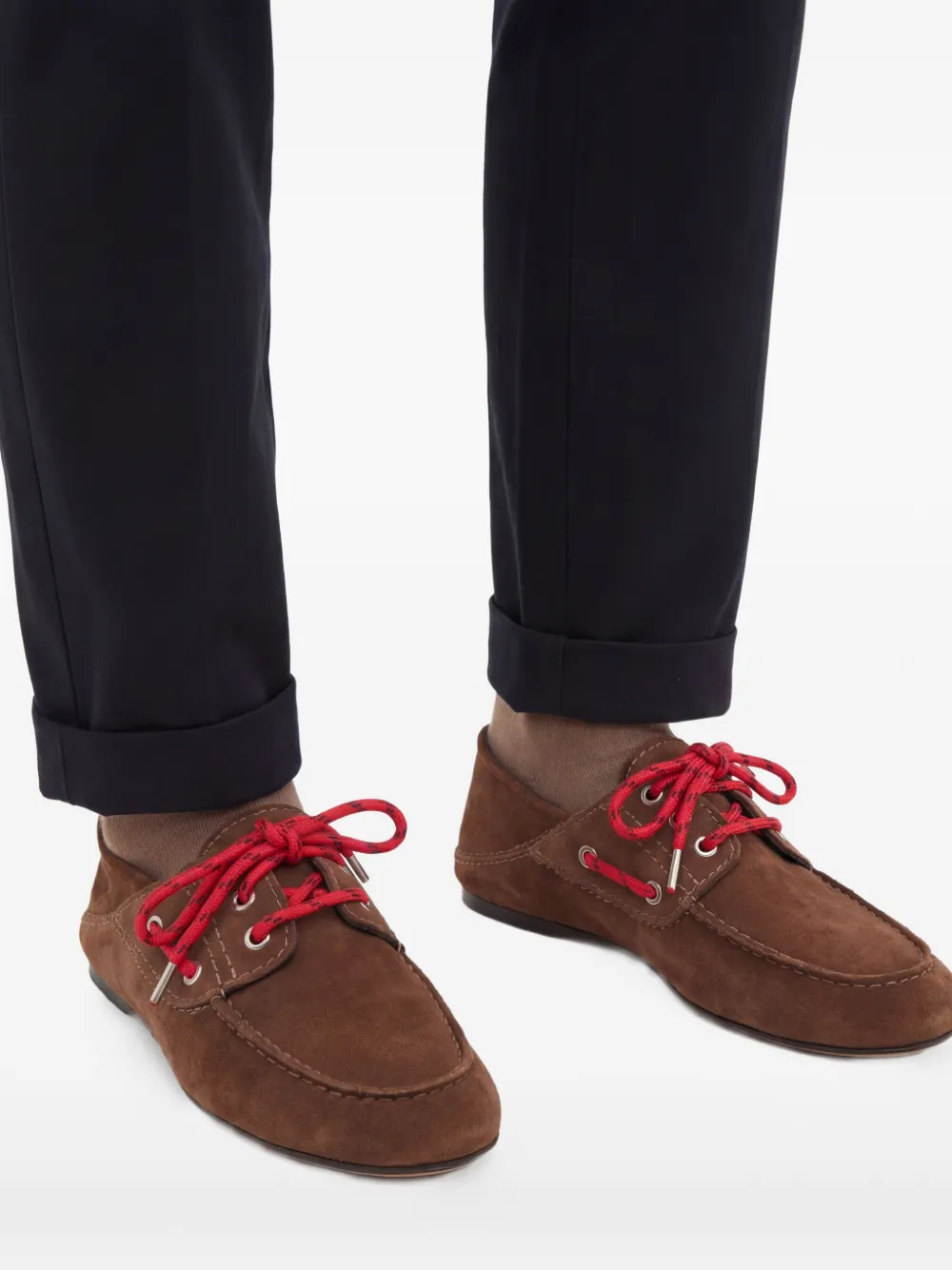 SANDRO Suède loafers Bruin