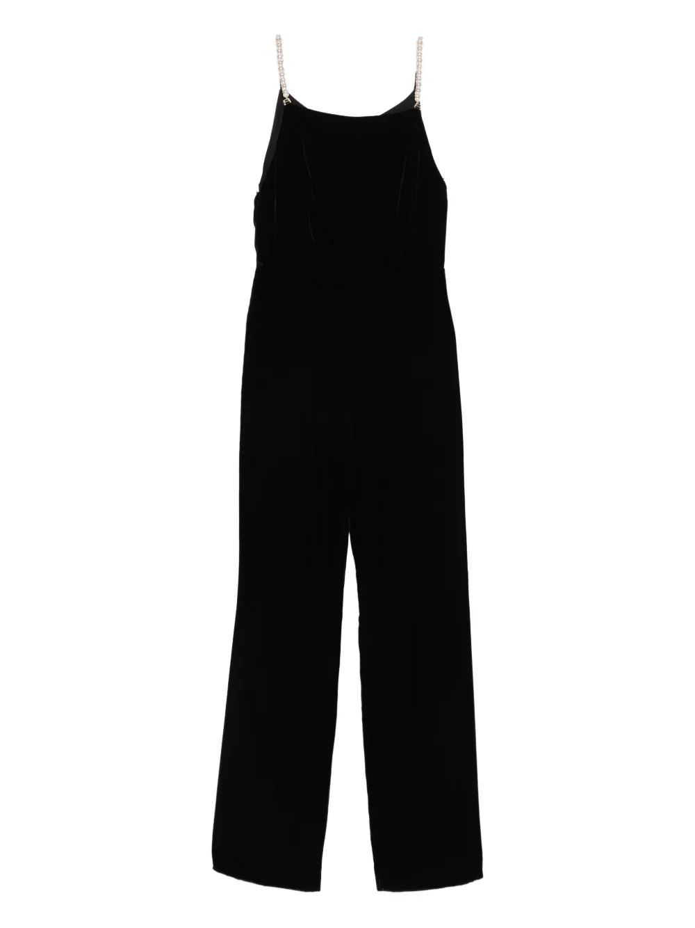 SANDRO combinaison en velours ornée de pierres | noir | Image 1