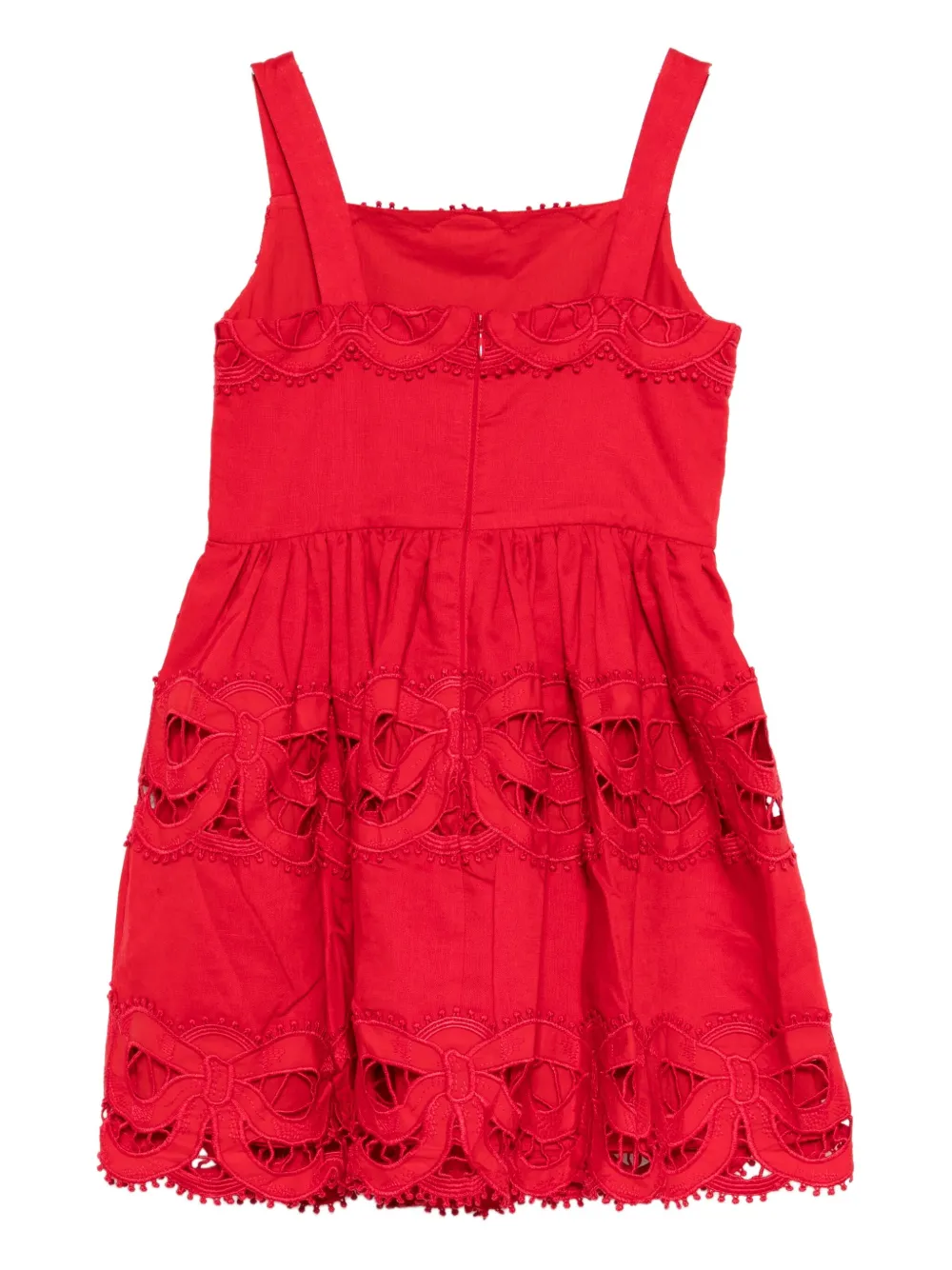 Self-Portrait Kids Jurk met strik Rood
