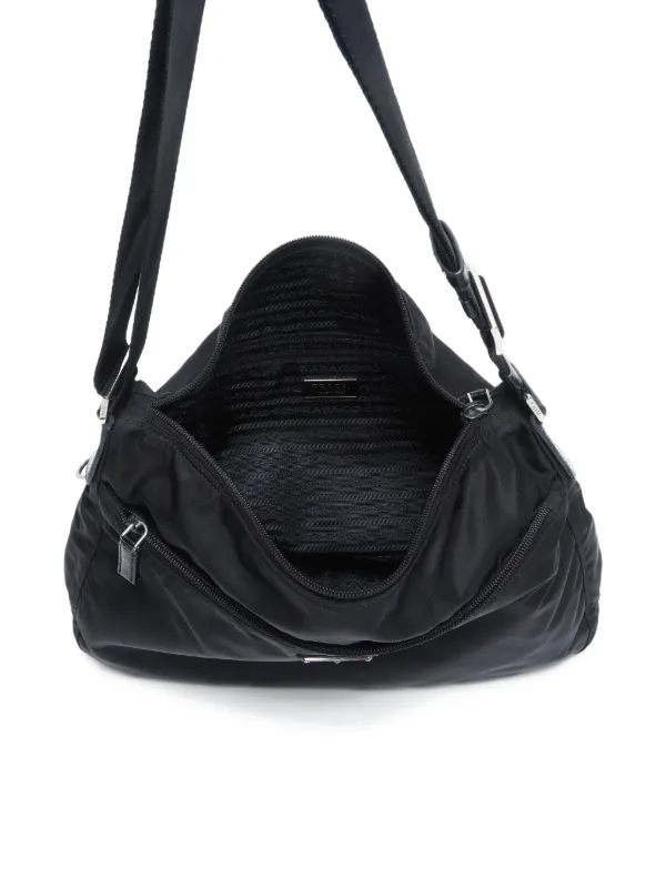 バッグ 00s PRADA Triangle Logo Shoulder Bag Prada Pre-Owned 2000s triangle-logo Shoulder Bag | Black