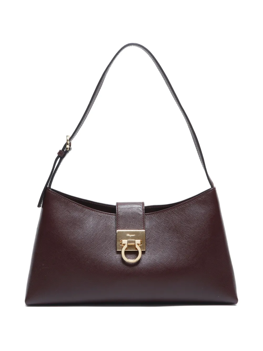 Ferragamo Pre-Owned 2021 Gancini leather shoulder bag | Brown | Image 1