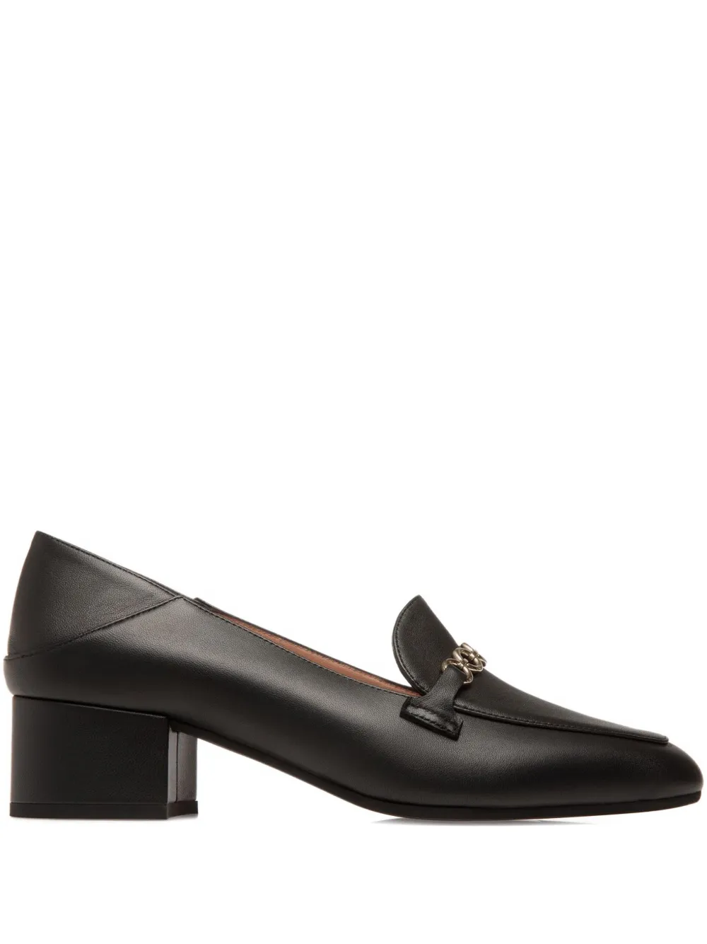 Bally Chain-embellished Leather Pumps In Black