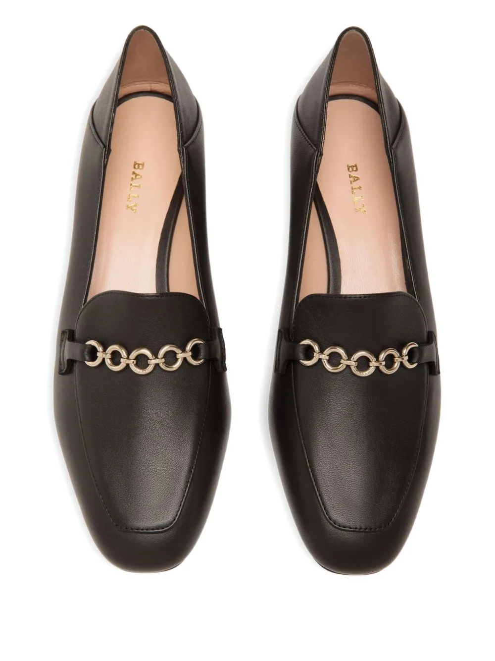 Bally chain-embellished leather pumps Black