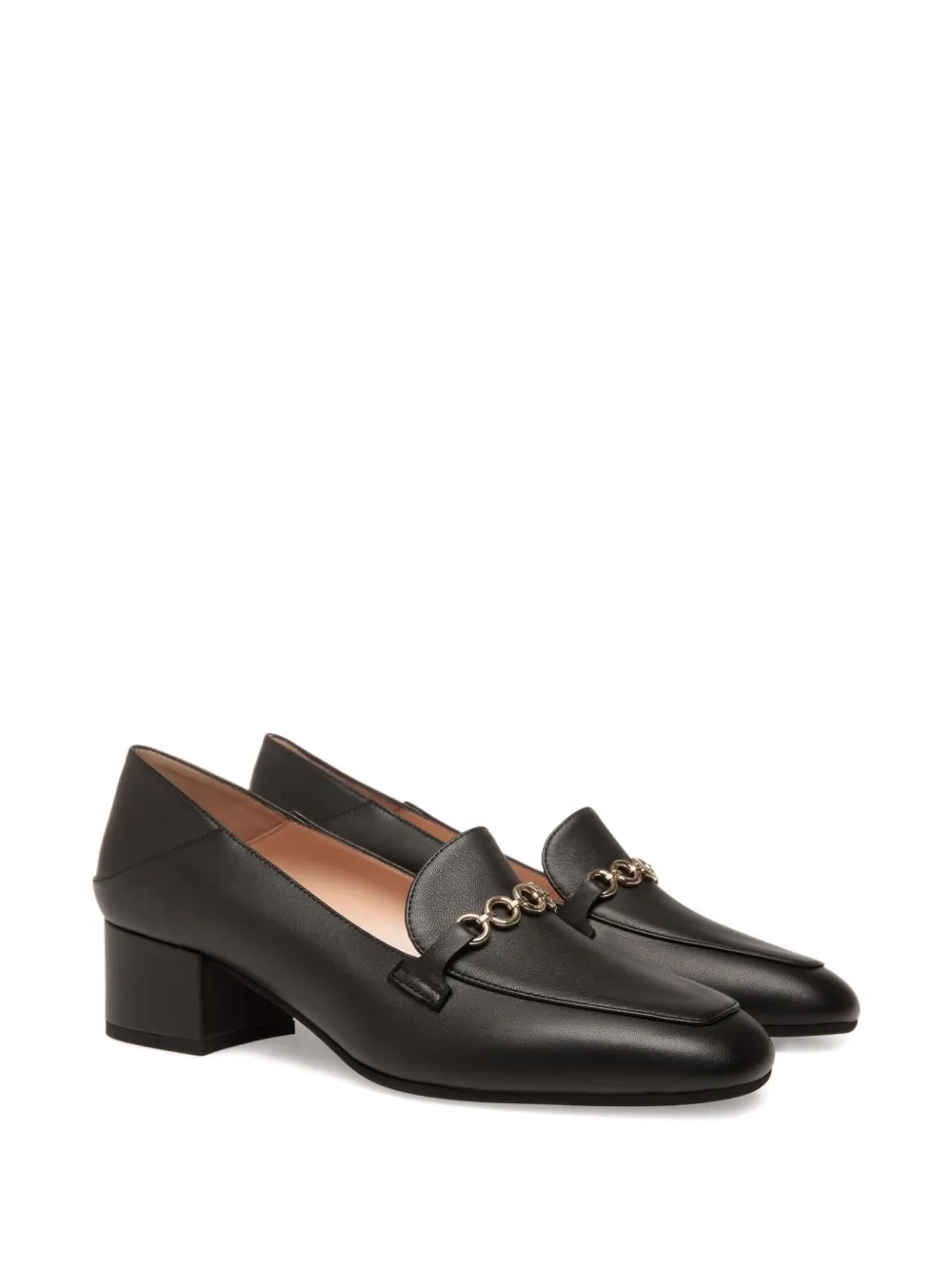 Bally chain-embellished leather pumps Black