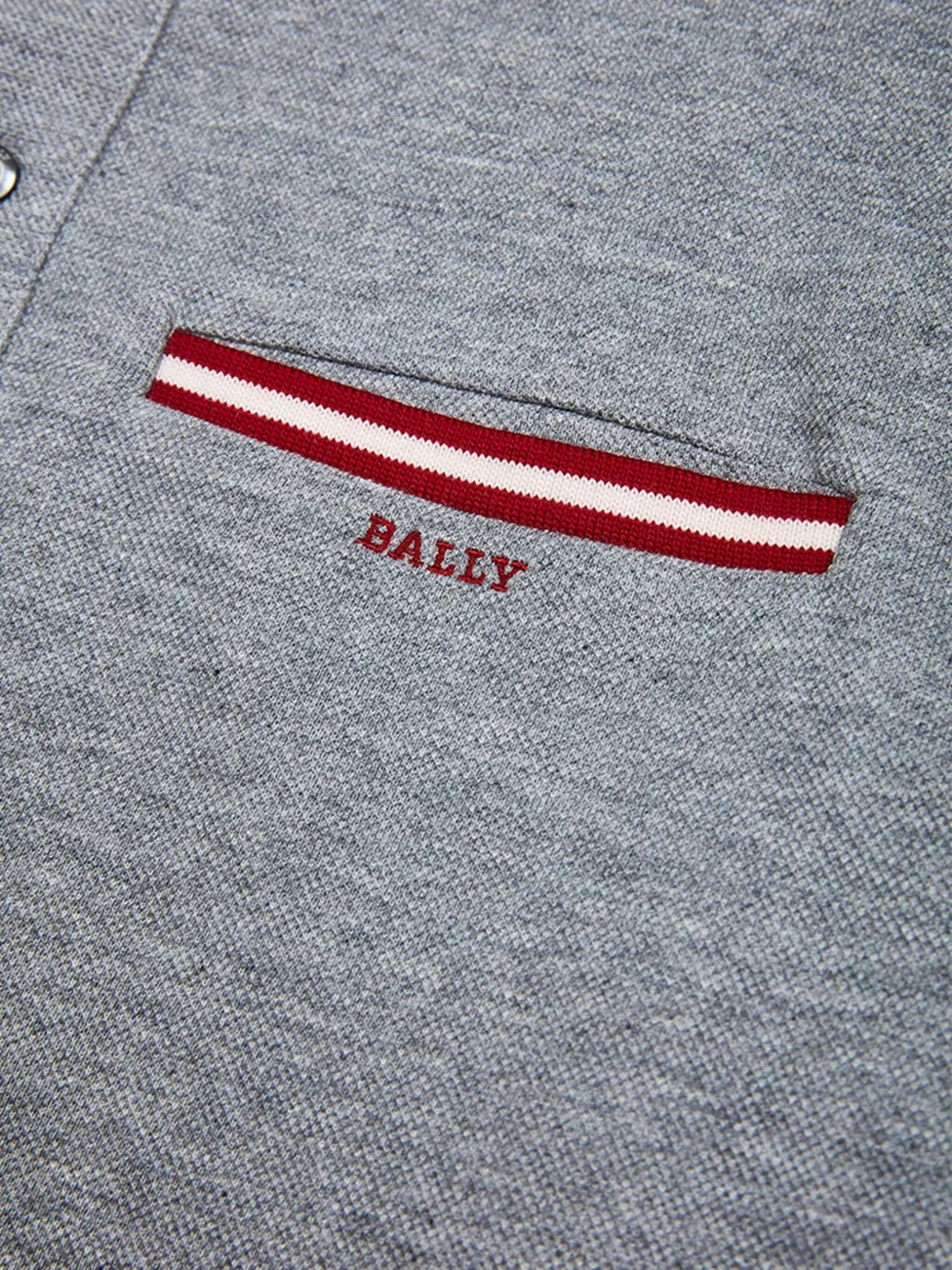 Bally striped-pocket polo shirt Grijs