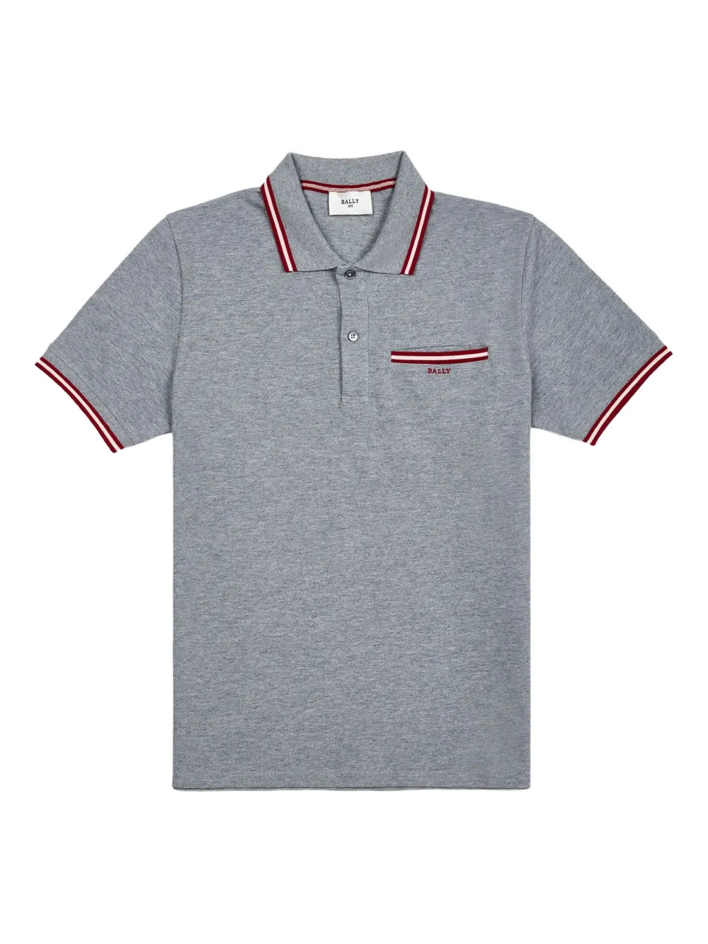Bally striped-pocket polo shirt Grijs