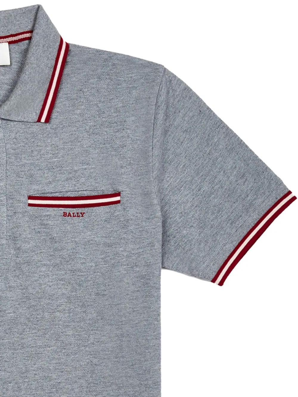 Bally striped-pocket polo shirt Grijs