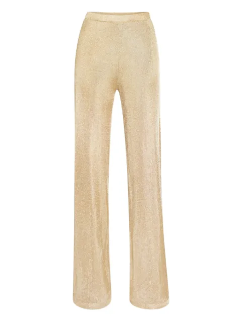 SER.O.YA Sheldon metallic-knit trousers