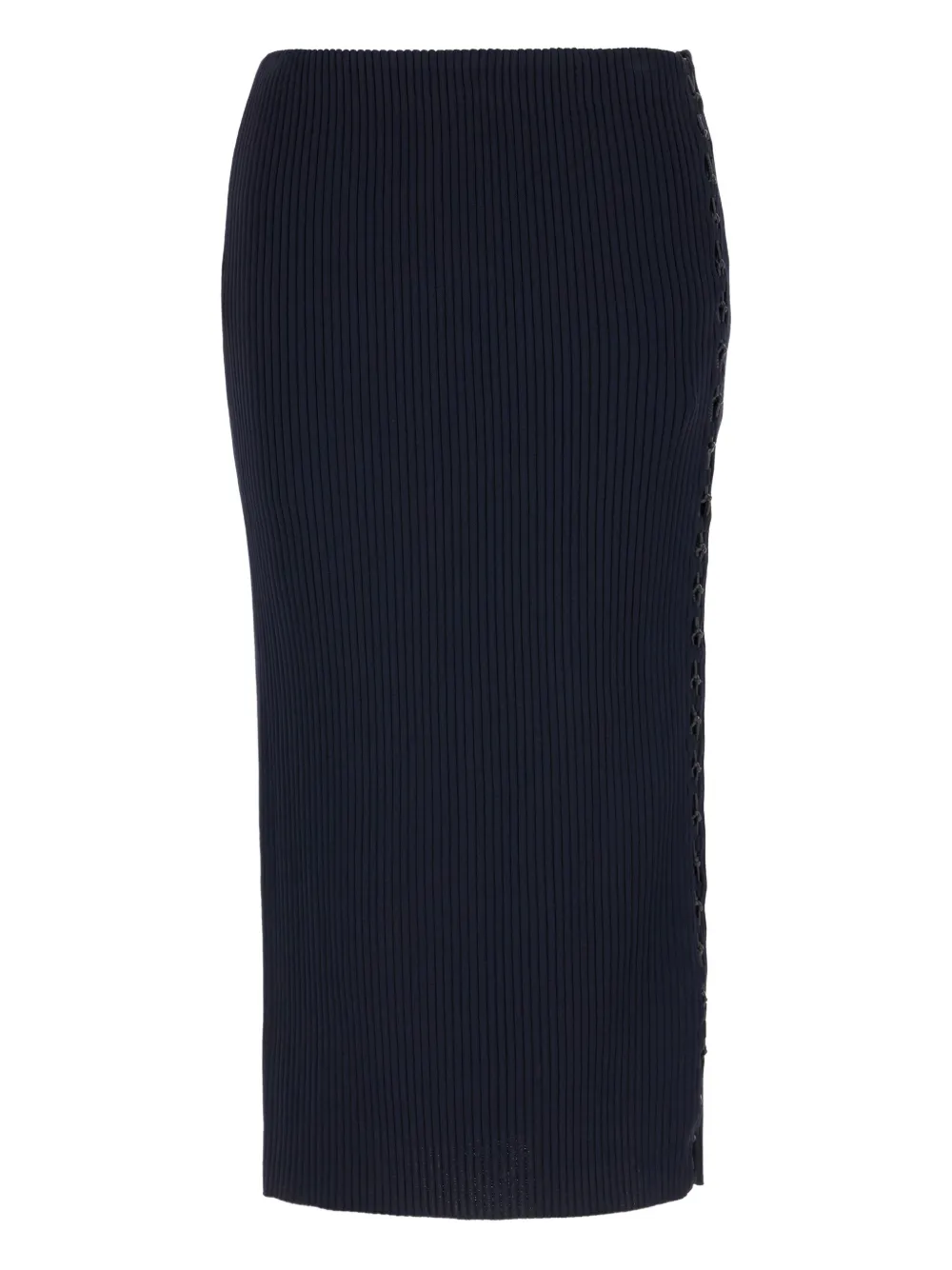 Gabriele Colangelo ribbed lace-up skirt | Blue | Image 1