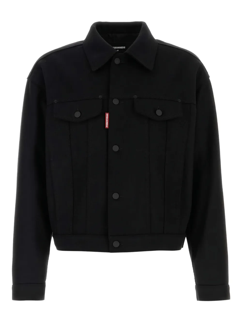 DSQUARED2 virgin wool-blend shirt jacket | Black | Image 1