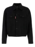 DSQUARED2 virgin wool-blend shirt jacket - Black