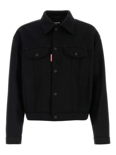 DSQUARED2 virgin wool-blend shirt jacket
