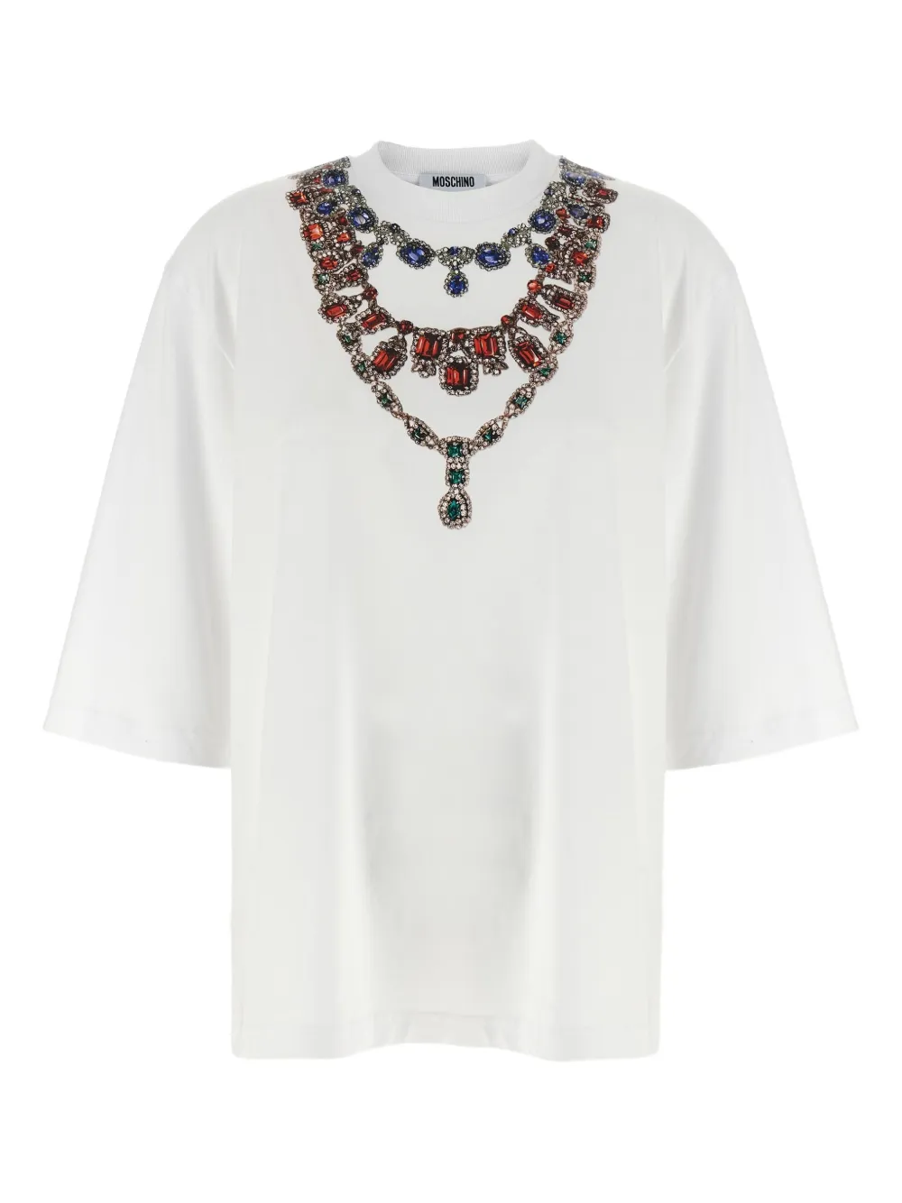 Moschino T-shirt met print Wit