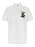 Moschino Teddy-print polo shirt - White