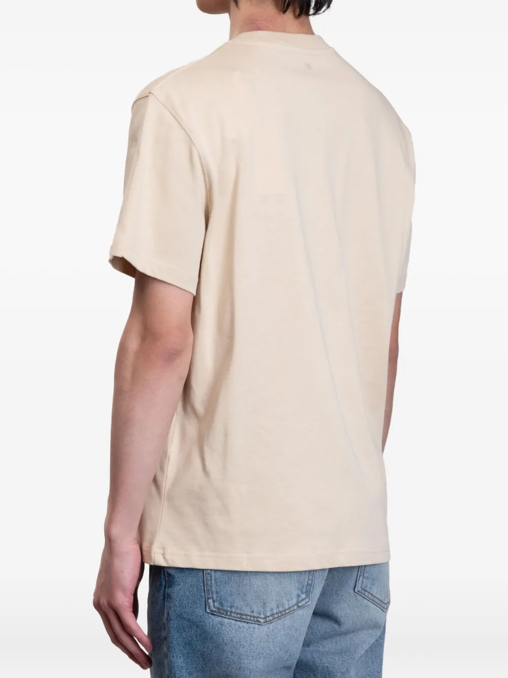 AMI Paris Ami de Coeur cotton T-shirt Beige