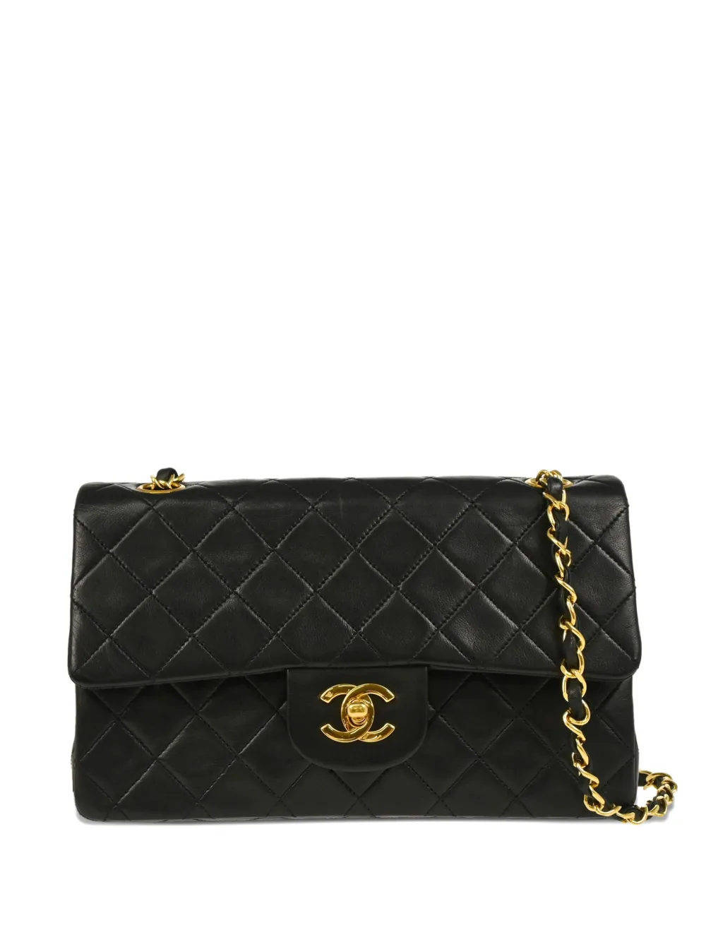 CHANEL Pre-Owned 1990s クラシック ダブルフラップ ショルダーバッグ S - ブラック CHANEL Pre-Owned 1990s クラシック ダブルフラップ ショルダーバッグ S - ブラック