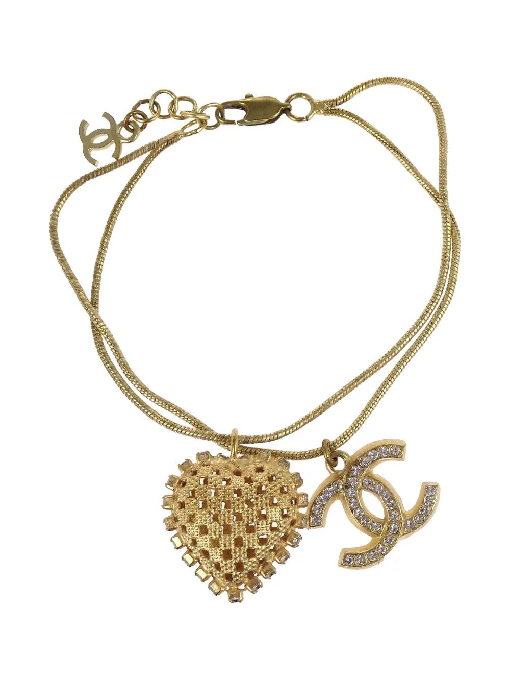 2001 heart-charm bracelet