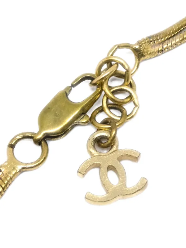 CHANEL Pre-Owned 2001 ハートチャーム ブレスレット | ゴールドトーン 
