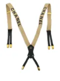 CHANEL Pre-Owned 1990-2000s logo suspenders - Neutrals