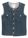 CHANEL Pre-Owned 1999 sleeveless denim vest - Blue
