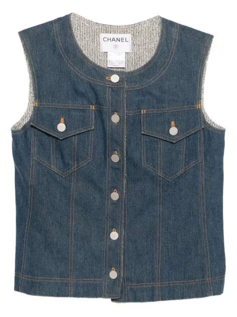 CHANEL Pre-Owned 1999 sleeveless denim vest