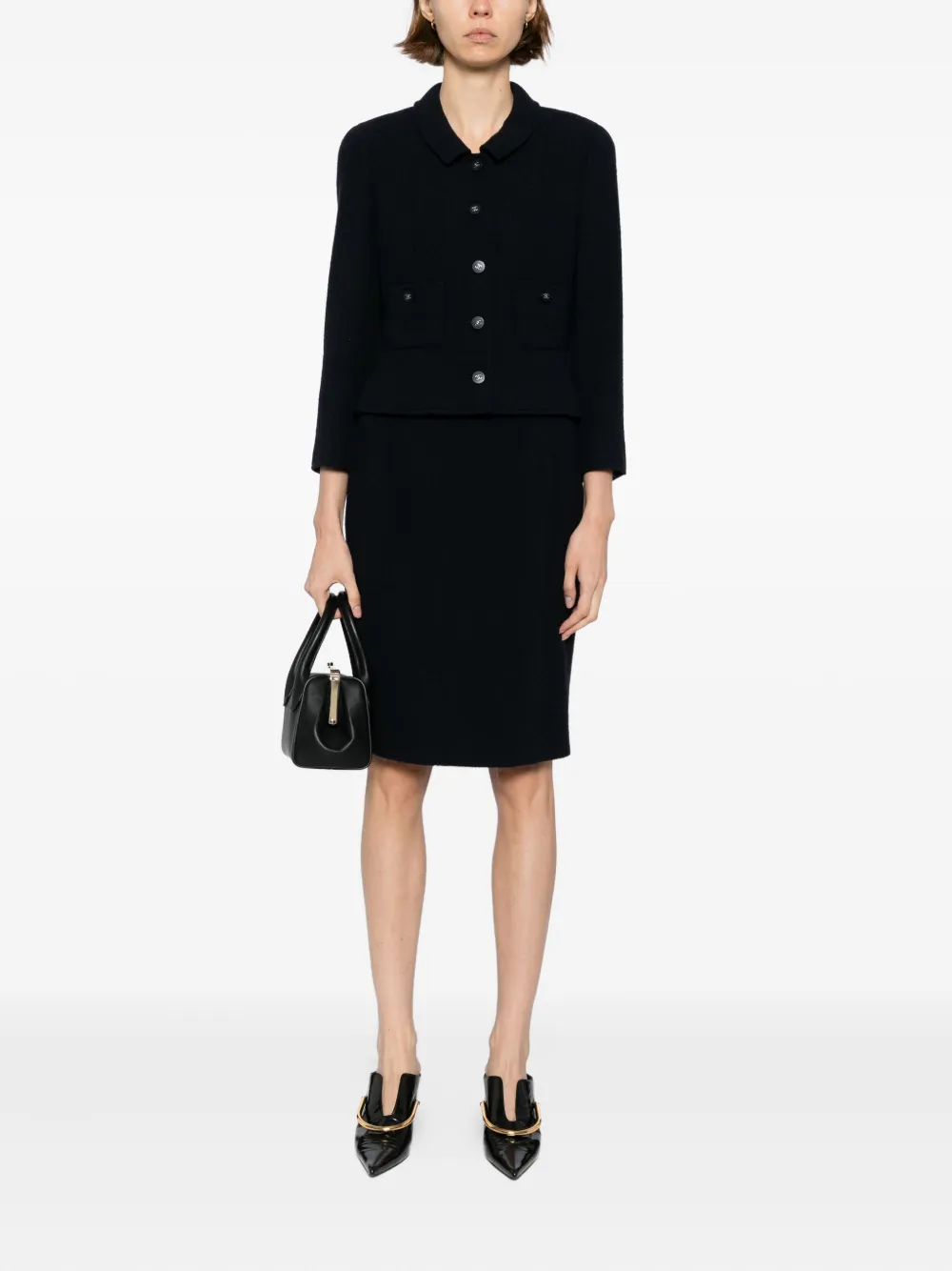 CHANEL Pre-Owned 1996 tweed suit | Image 2