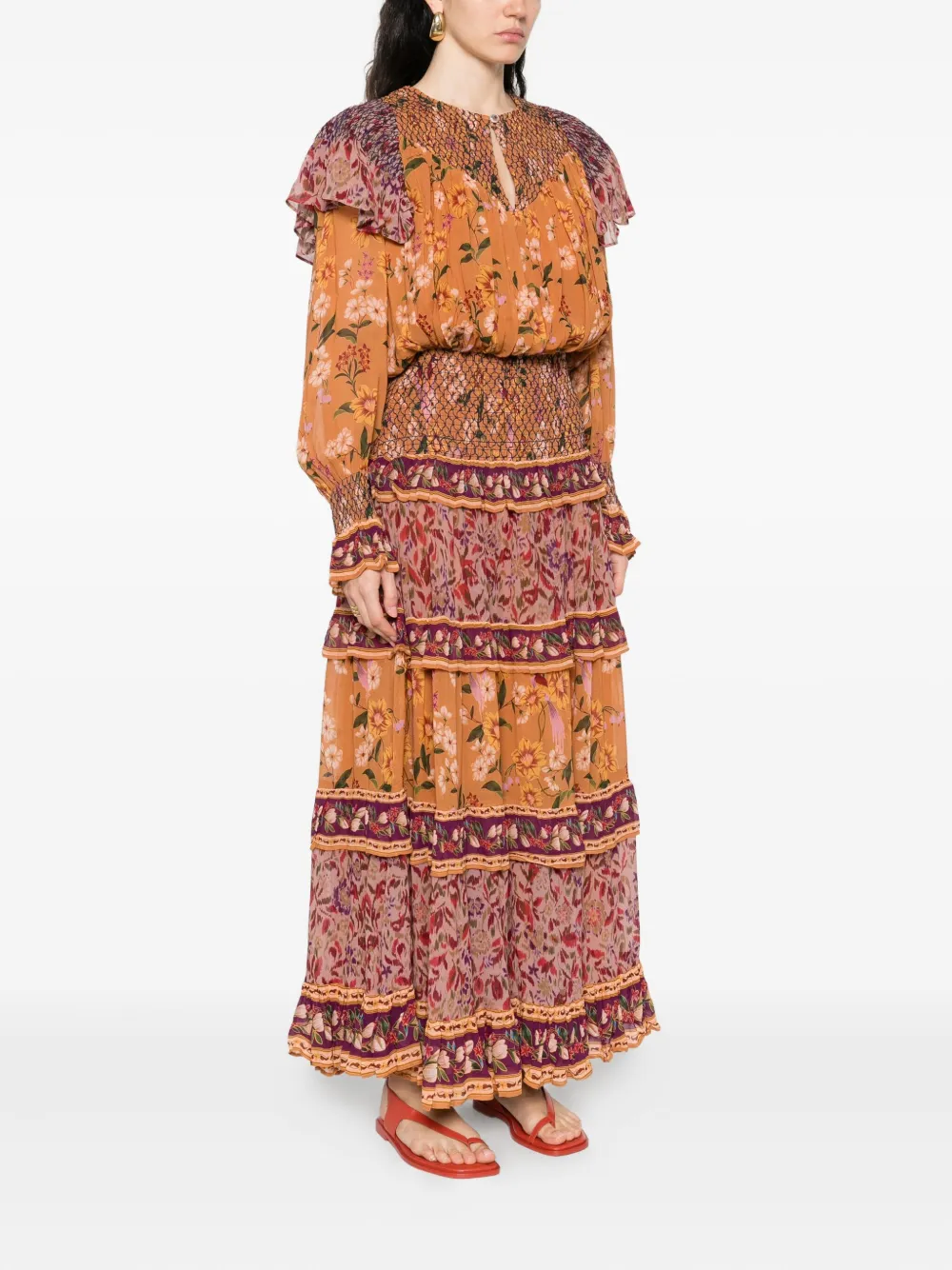FARM Rio floral-print dress Bruin
