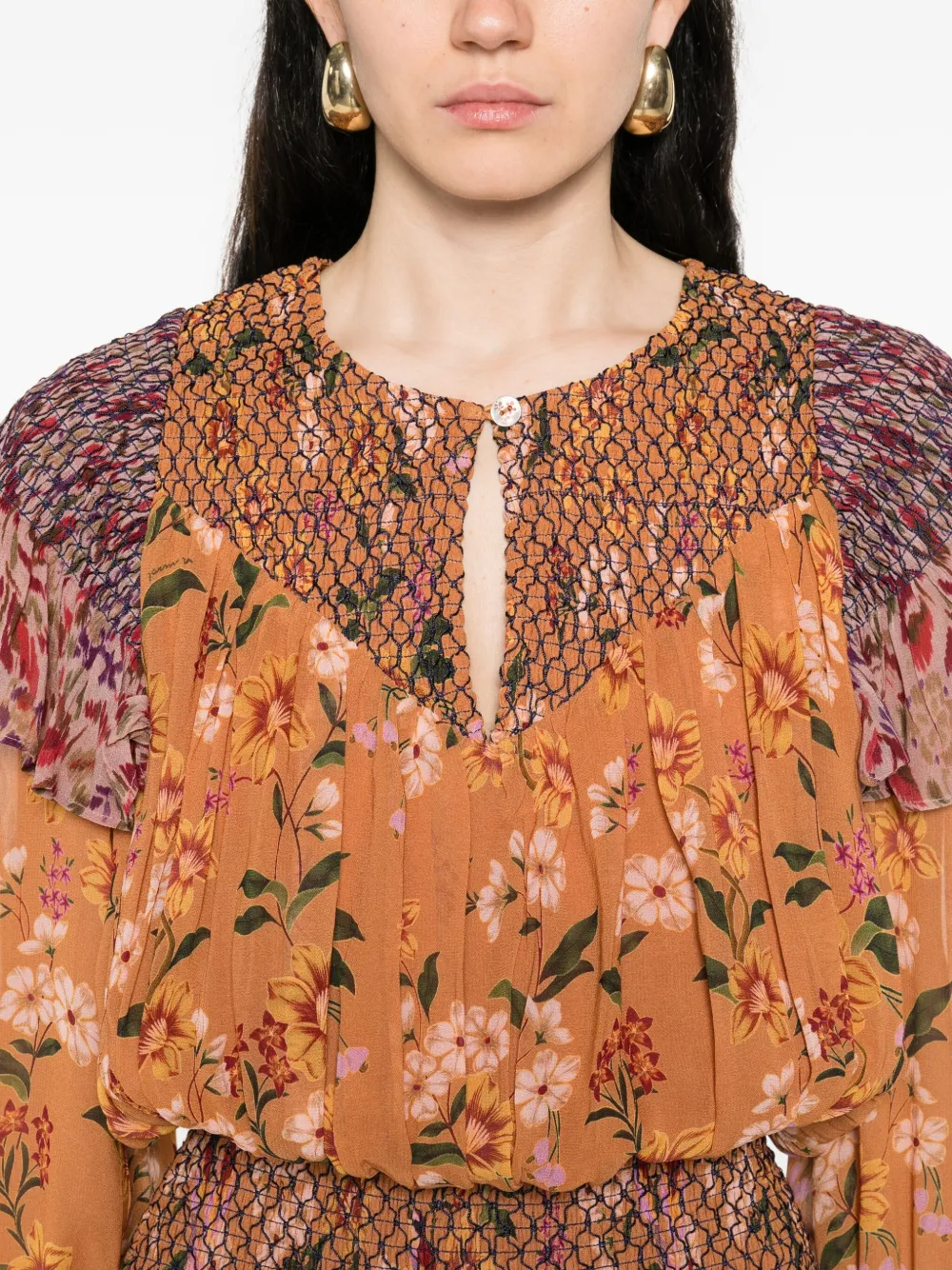 FARM Rio floral-print dress Bruin
