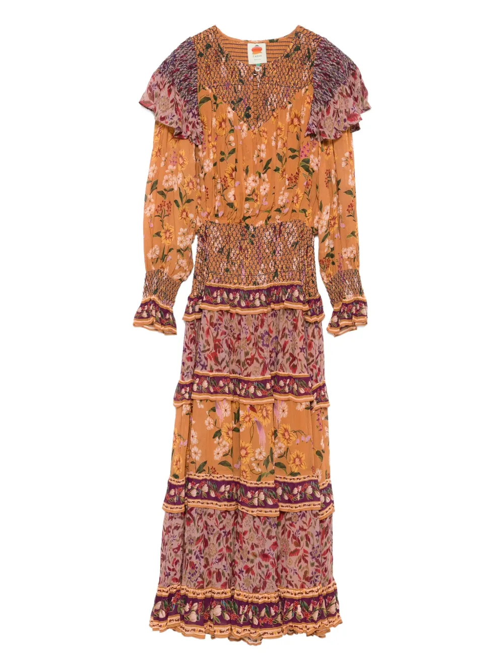 FARM Rio floral-print dress - ブラウン FARM Rio floral-print dress - ブラウン