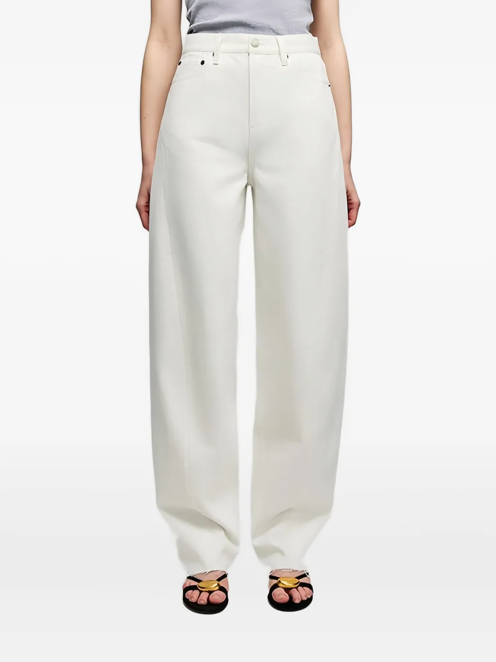 Hey Joanie Luna Flow jeans met wijde pijpen Wit