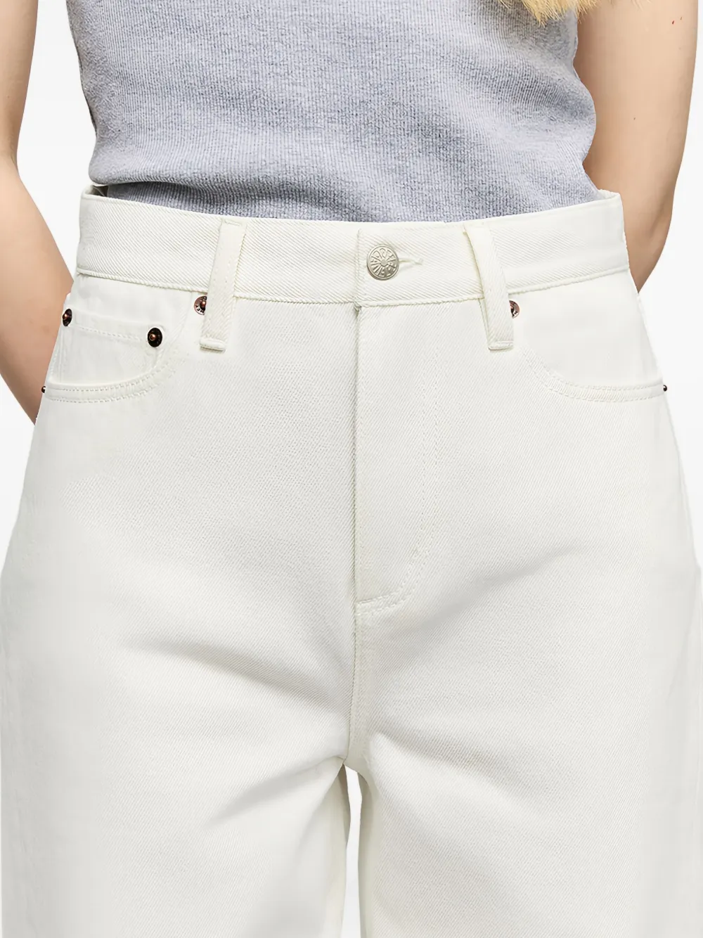 Hey Joanie Luna Flow jeans met wijde pijpen Wit