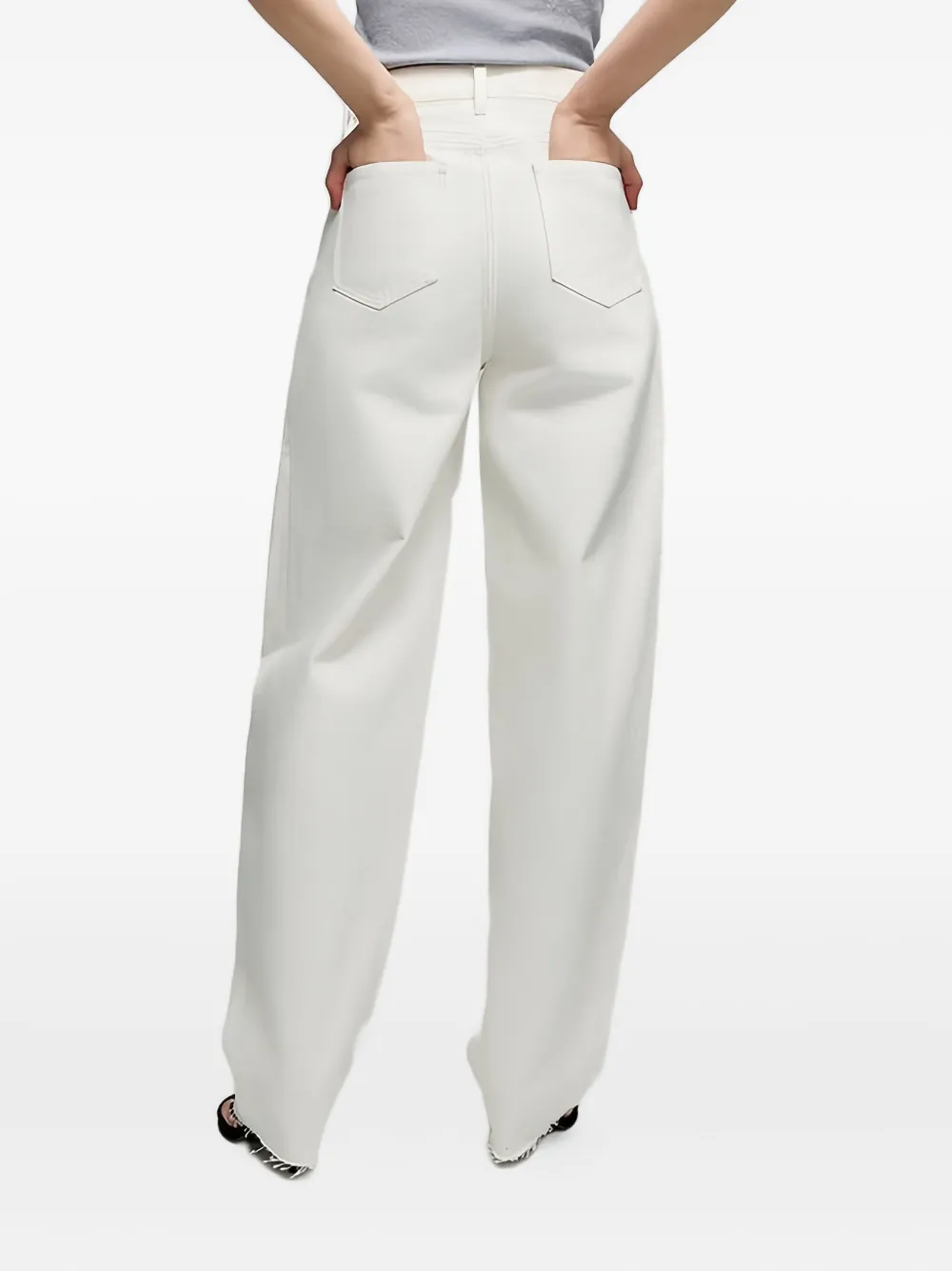 Hey Joanie Luna Flow jeans met wijde pijpen Wit