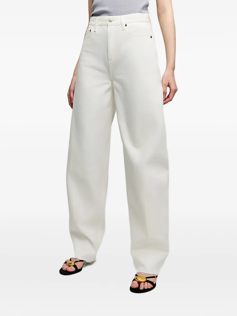 Hey Joanie Luna Flow jeans met wijde pijpen Wit