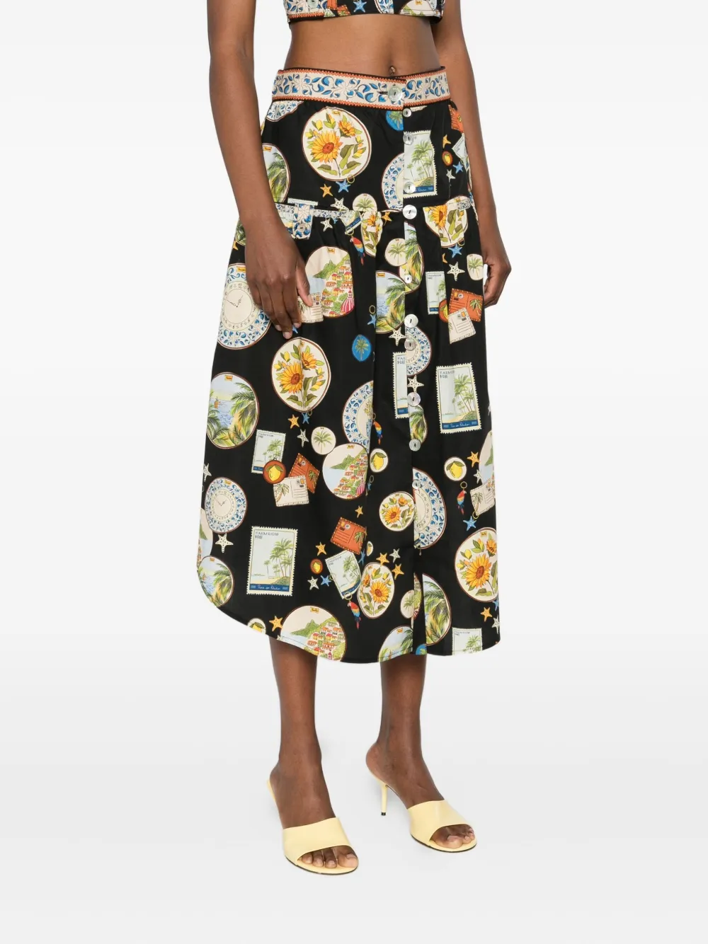 FARM Rio Trip Souvenir rok Zwart