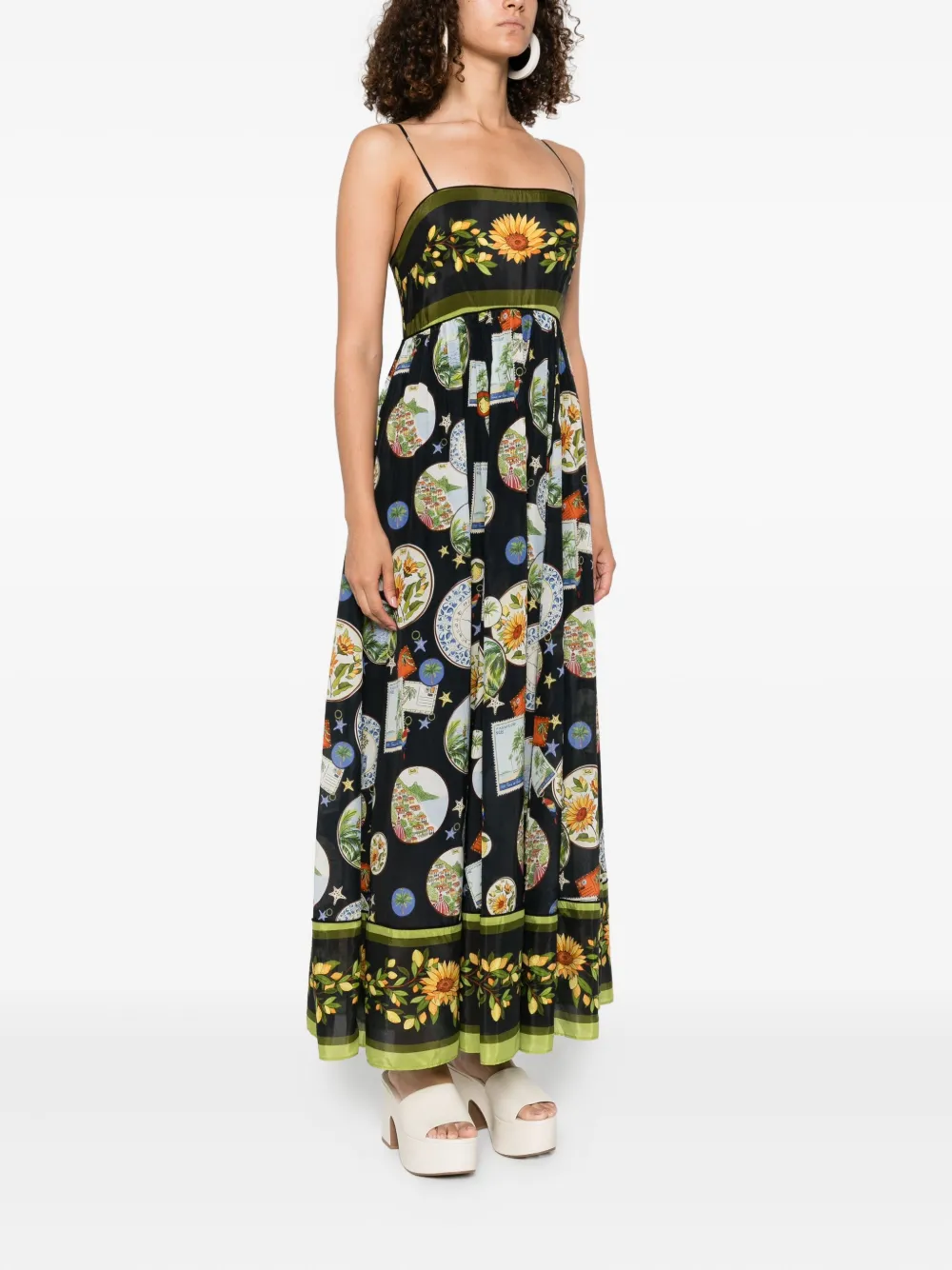 FARM Rio Trip Souvenir maxi-jurk Zwart