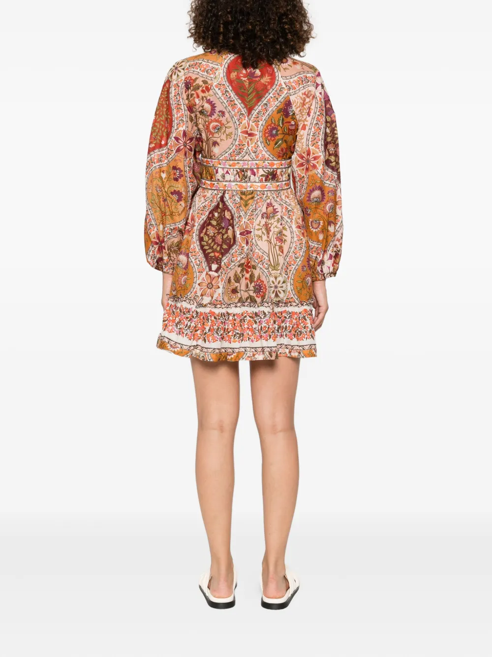 FARM Rio Romantic Nature mini-jurk Oranje