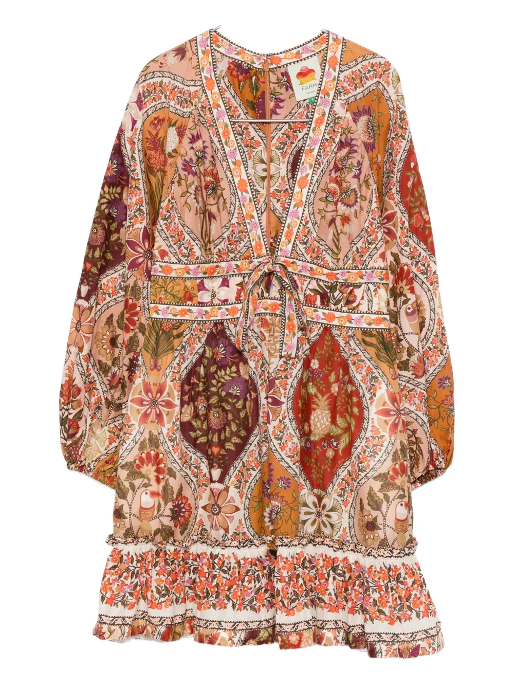 FARM Rio Romantic Nature mini dress | Orange | Image 1