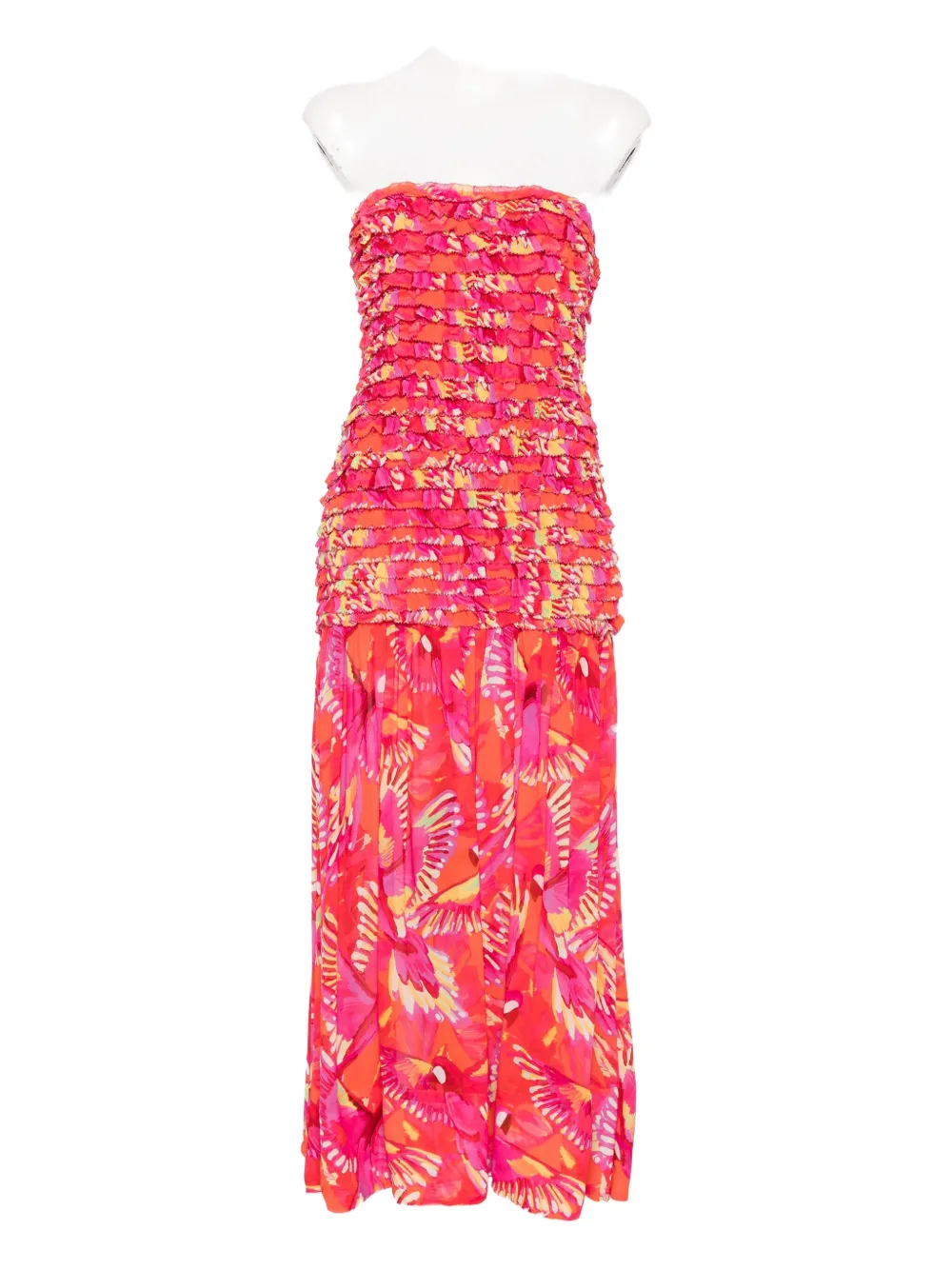 FARM Rio Flying Birds midi dress - Rosa