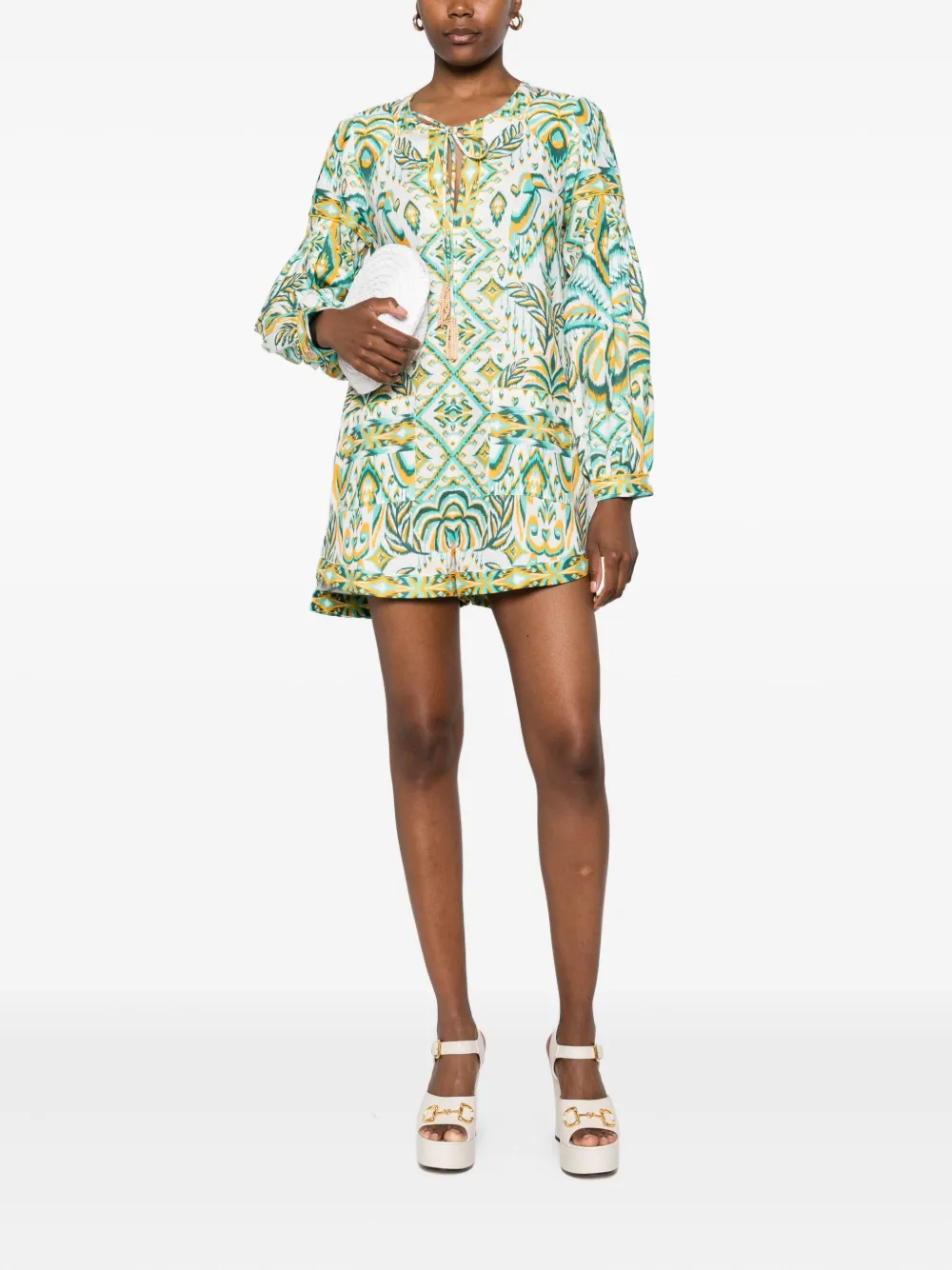 FARM Rio Playsuit met print Blauw