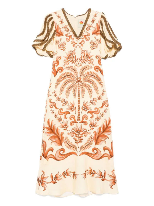 farm rio dress brown Brown Chemise Midi Dress – FARM Rio