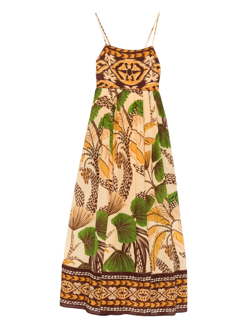 FARM Rio Foliage Sketch maxi dress | Brown | Image 1