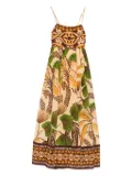 FARM Rio Foliage Sketch maxi dress - Brown