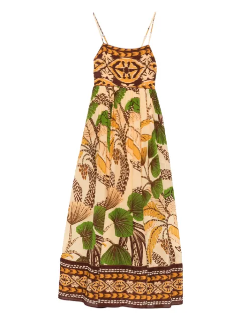 FARM Rio Foliage Sketch maxi dress