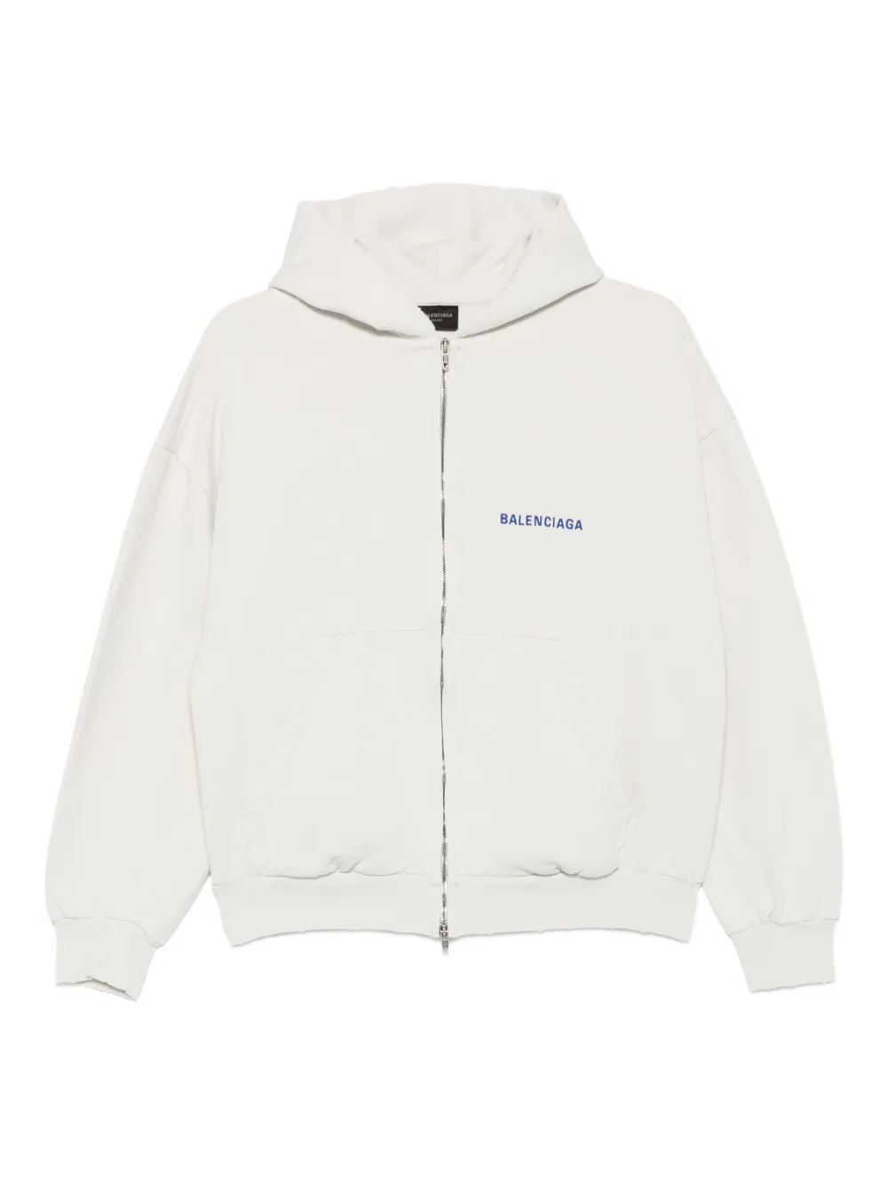 Balenciaga Hoodie met geborduurd logo Beige