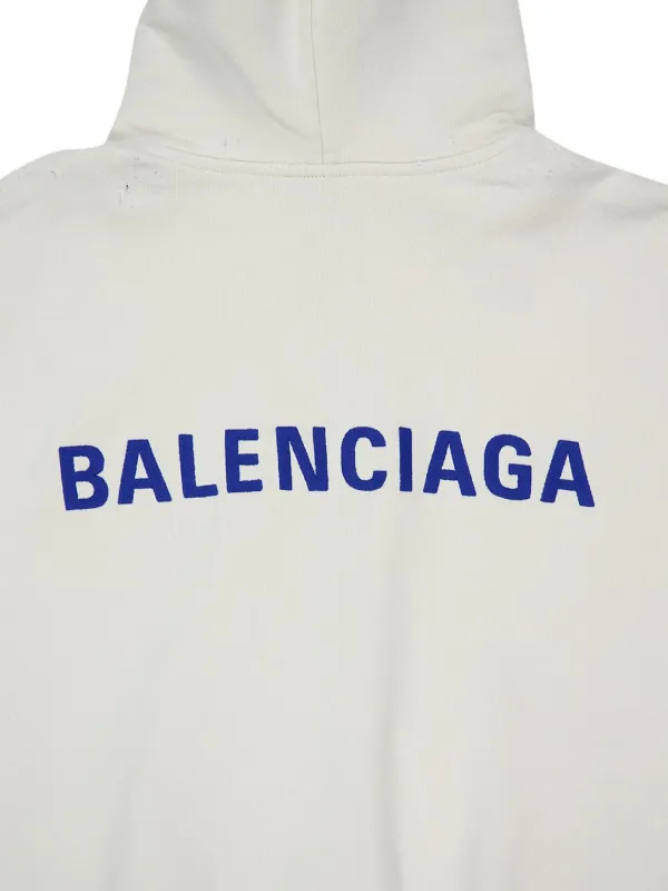 BALENCIAGA / パーカー 胸バックロゴ 10 ホワイト レディース Balenciaga ジップアップ パーカー | ホワイト | FARFETCH JP