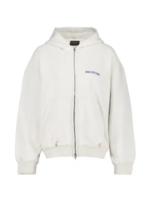 BALENCIAGA ホワイト スウェット New Balenciaga Back Hoodie ミディアムフィット で オフホワイト