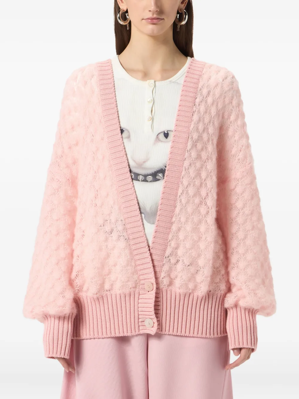 Blumarine Getextureerd vest Roze