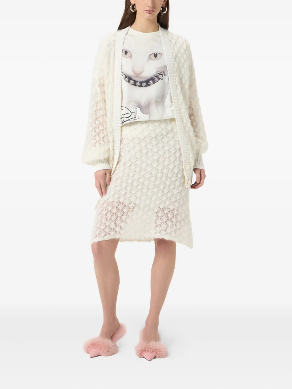 Blumarine Vest met V-hals Wit