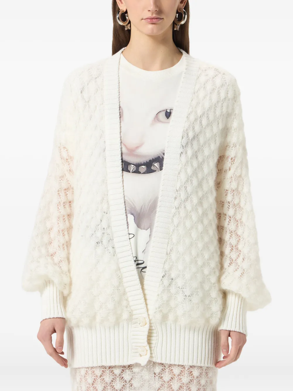 Blumarine Vest met V-hals Wit
